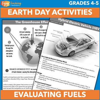 Preview of Interdisciplinary Earth Day Projects – Science Reading Activities 4th, 5th Grade