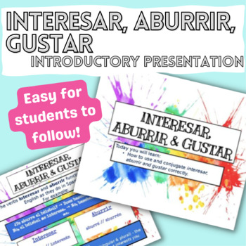 Preview of Interesar, Aburrir Gustar Introduction PowerPoint