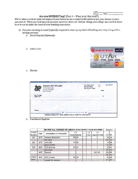 Preview of Interest & Banking (Part 4 of 4) - Debit Cards, Credit Cards, Checks, etc.