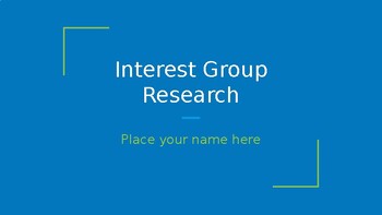 Preview of Interest Group Research