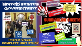 Preview of American &(AP) Government - Interest Groups Flipped Classroom -The Complete Unit