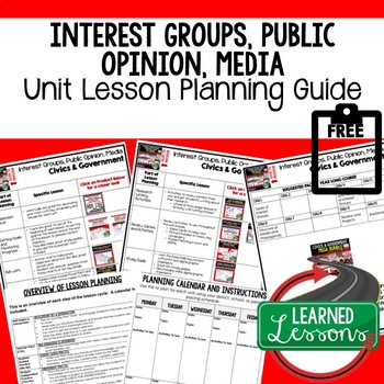 Preview of Interest Groups, Public Opinion Lesson Plan Guide Civics Government