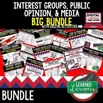 Preview of Interest Groups, Public Opinion, & Media Bundle (Civics and Government BUNDLE)