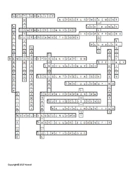 Interest Groups and Lobbying Crossword for American Government TpT