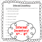 Interest Inventory | Student Interest Survey Ice Breaker A