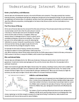 Preview of Interest Rate Insight: A Financial Literacy Deep Dive: Large Worksheet Activity