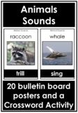Interesting Animal Sounds - 20 Small Posters and Crossword