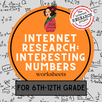 Preview of Interesting Numbers Internet Research Worksheets for Middle and High School