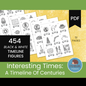 Preview of Interesting Times: A Timeline of Centuries ✦ 454 BLACK & WHITE Timeline Figures