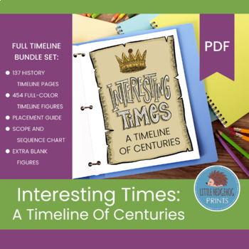 Preview of Interesting Times: A Timeline of Centuries ✦ FULL COLOR Timeline Bundle Set