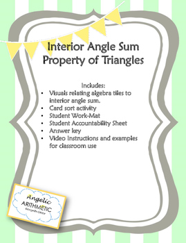 Interior Angle Sum With Variables As Angle Measurements