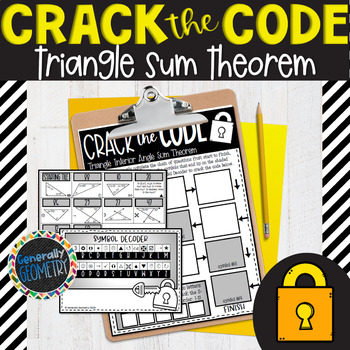 Interior Angles Of Triangles Crack The Code Worksheet Geometry