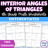 Interior Angles of Triangles - Triangle Sum Theorem Differ