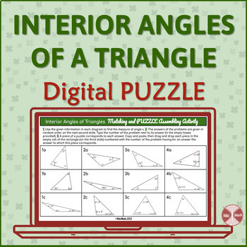 Preview of Interior Angles of a Triangle - Digital Puzzle