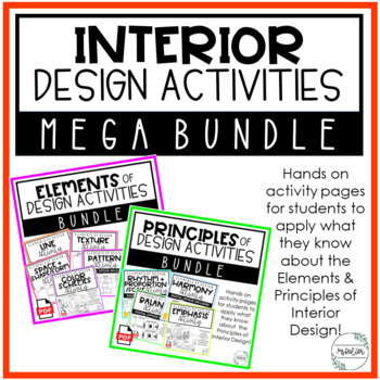 Preview of Interior Design Activities | MEGA BUNDLE | Elements & Principles of Design | FCS