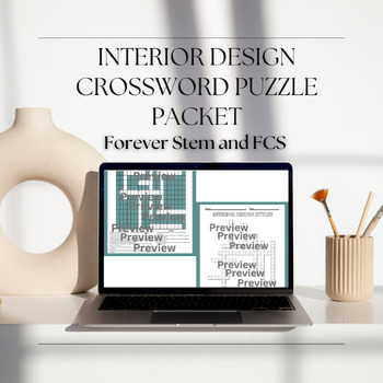 Interior Design Crossword Puzzle Activity Packet High School CTE