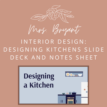 Preview of Interior Design: Designing Kitchens Slide Deck and Notes Sheet