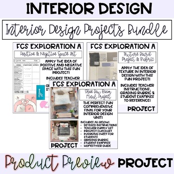 Preview of Interior Design Project BUNDLE | Interior Design | Family Consumer Sciences 