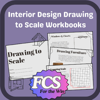 Preview of Interior Design Scale Workbooks - Drafting, Scale, & Furniture