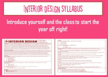 Preview of Interior Design Syllabus