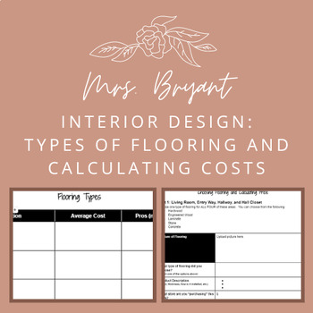 Preview of Interior Design: Types of Flooring and Calculating Cost Activity Set
