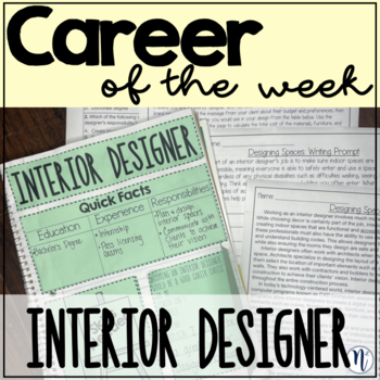 Preview of Interior Designer Career Study - Career of the Week