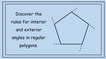 Interior And Exterior Angles Of Regular Polygons