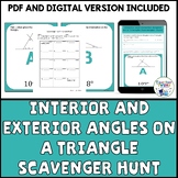 Interior and Exterior Angles of Triangle Scavenger Hunt