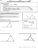 Interior and Exterior Angles of Triangles: Guided Notes & 