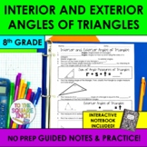 Interior and Exterior Angles of Triangles Notes & Practice