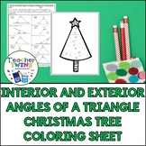 Interior and Exterior Angles of a Triangle Christmas Tree 