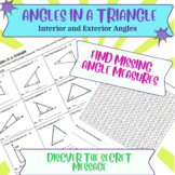 Interior and Exterior Angles of a Triangle - Secret Message
