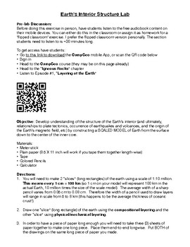 Preview of Interior of the Earth (Layers of the Earth) Activity Laboratory