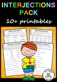 Interjection Packs (Parts of Speech) – 10+ worksheets/printables