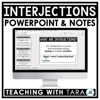 Preview of Interjections | Grammar | Editable PowerPoint and Notes