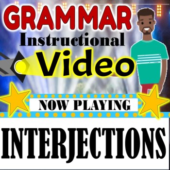 Preview of Interjections Grammar Video for Instruction Follow Along Rules Distance Learning