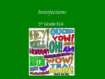 Preview of Interjections PowerPoint