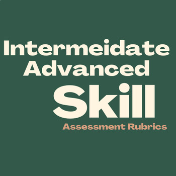 Preview of Intermediate Advanced Dance Skill Rubrics