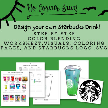 Preview of Intermediate Art Project: Design your Own Starbucks Drink! step-by-step