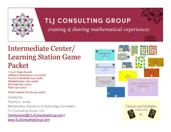 Preview of Intermediate Center/Learning Station Games