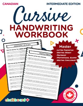Preview of Cursive Handwriting Workbook Intermediate Edition