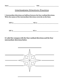 Preview of Intermediate Directions Practice Packet