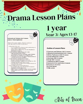 Preview of High School Drama Class: 1 year of lesson plans - Year 3