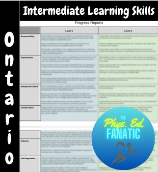 Preview of Intermediate Learning Skills Comments - Progress and Report Cards - Ontario