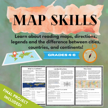 Preview of Intermediate Mapping Skills Unit + Create Your Own Country Project