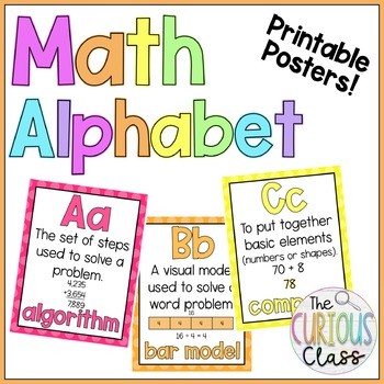 Preview of Intermediate Grades Math Alphabet Posters