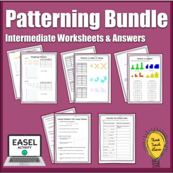 Preview of Intermediate Patterning Worksheets Bundle
