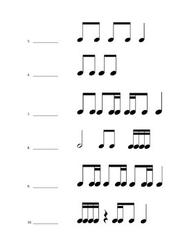 Intermediate Rhythm Analysis by Emily Blinn | Teachers Pay Teachers