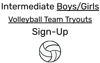 Preview of Intermediate Sports Sign-Up Lists