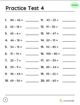 Preview of Intermediate Subtraction Workbook #1